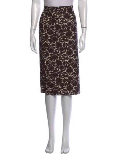 Pre-owned Derek Lam Silk Midi Length Skirt In Neutrals