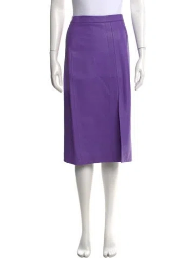 Pre-owned Derek Lam Silk Midi Length Skirt In Purple