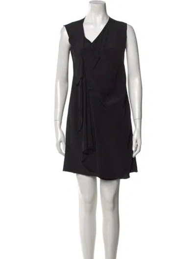 Pre-owned Derek Lam Silk Mini Dress In Black