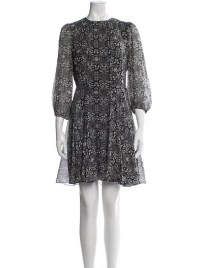 Pre-owned Derek Lam Silk Mini Dress In Black/white