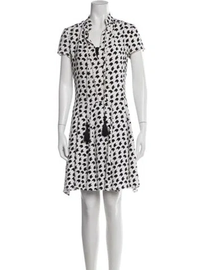 Pre-owned Derek Lam Silk Mini Dress In Black/white