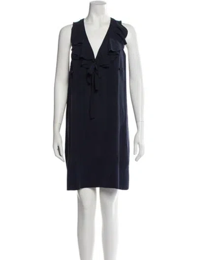 Pre-owned Derek Lam Silk Mini Dress In Blue
