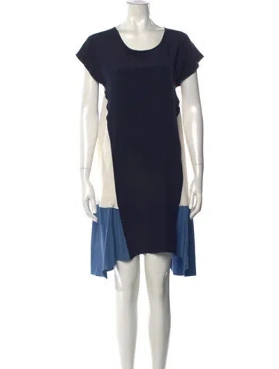 Pre-owned Derek Lam Silk Mini Dress In Blue