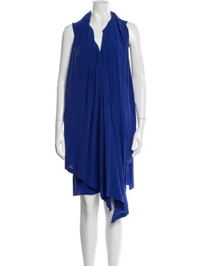 Pre-owned Derek Lam Silk Mini Dress In Blue
