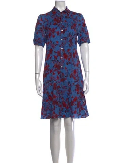 Pre-owned Derek Lam Silk Mini Dress In Blue
