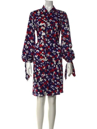 Pre-owned Derek Lam Silk Mini Dress In Blue