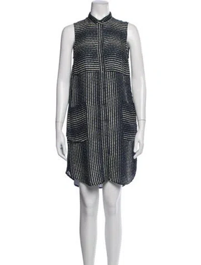 Pre-owned Derek Lam Silk Mini Dress In Blue
