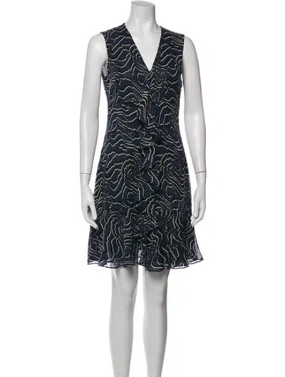 Pre-owned Derek Lam Silk Mini Dress In Blue