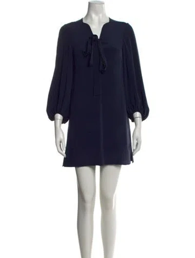 Pre-owned Derek Lam Silk Mini Dress In Blue