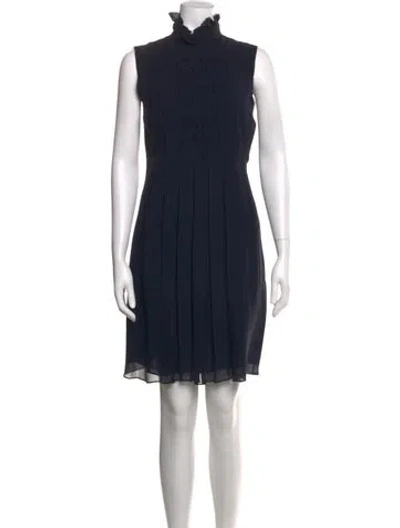 Pre-owned Derek Lam Silk Mini Dress In Blue