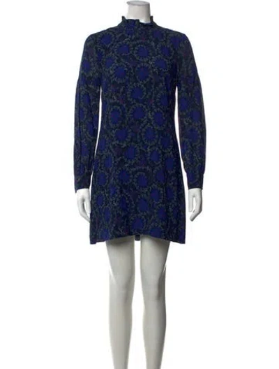 Pre-owned Derek Lam Silk Mini Dress In Blue