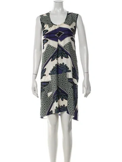Pre-owned Derek Lam Silk Mini Dress In Blue/white