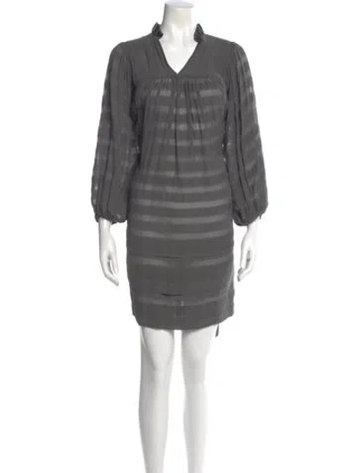 Pre-owned Derek Lam Silk Mini Dress In Gray