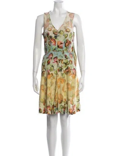 Pre-owned Derek Lam Silk Mini Dress In Green