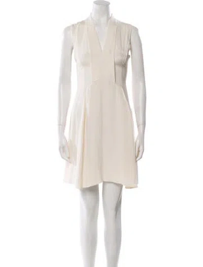 Pre-owned Derek Lam Silk Mini Dress In Neutral