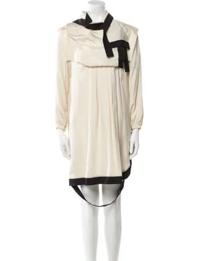 Pre-owned Derek Lam Silk Mini Dress In Neutral