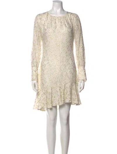 Pre-owned Derek Lam Silk Mini Dress In Neutral