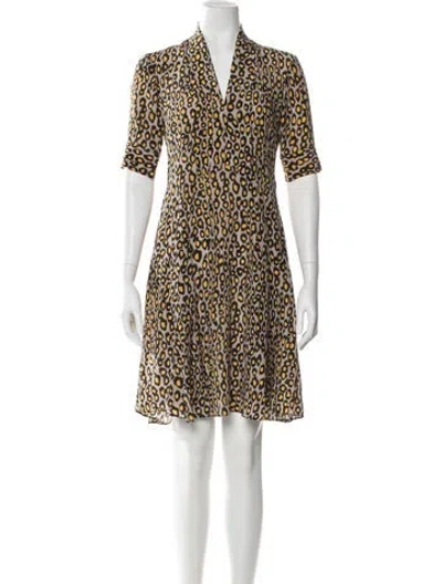 Pre-owned Derek Lam Silk Mini Dress In Neutral