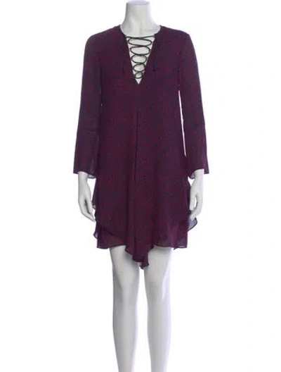 Pre-owned Derek Lam Silk Mini Dress In Purple
