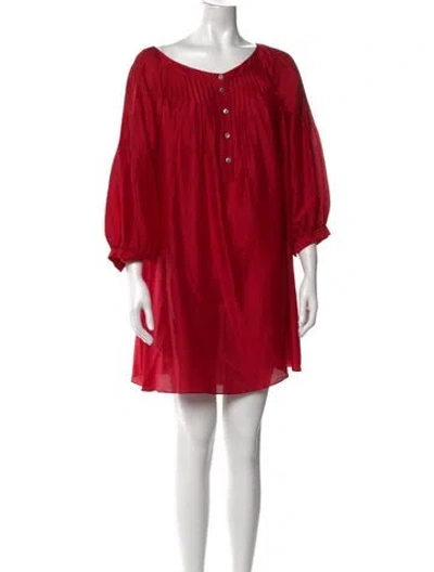 Pre-owned Derek Lam Silk Mini Dress In Red