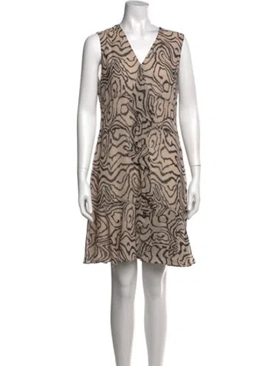Pre-owned Derek Lam Silk Mini Dress W/ Tags In Neutrals