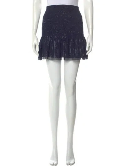 Pre-owned Derek Lam Silk Mini Skirt In Blue