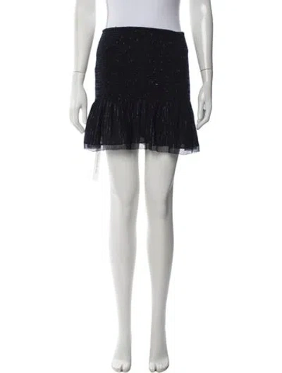 Pre-owned Derek Lam Silk Mini Skirt In Blue