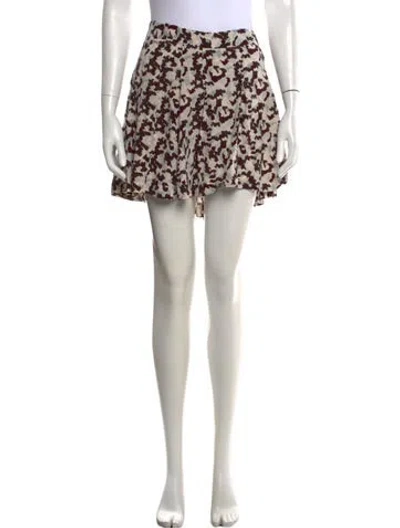 Pre-owned Derek Lam Silk Mini Skirt In Neutrals