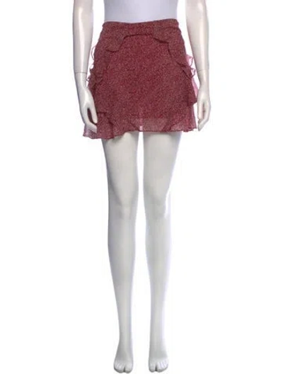 Pre-owned Derek Lam Silk Mini Skirt In Red
