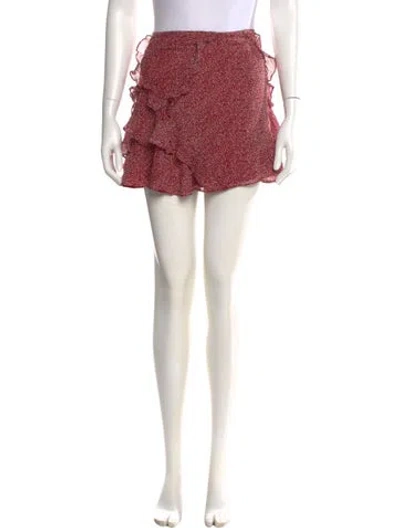 Pre-owned Derek Lam Silk Mini Skirt In Red