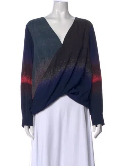 Pre-owned Derek Lam Silk Patterned Top In Multi