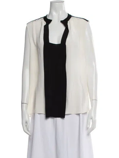 Pre-owned Derek Lam Silk Sleeveless Blouse In Black/neutrals