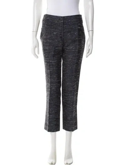 Pre-owned Derek Lam Silk Straight Leg Pants In Blue