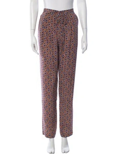 Pre-owned Derek Lam Silk Straight Leg Pants In Neutral