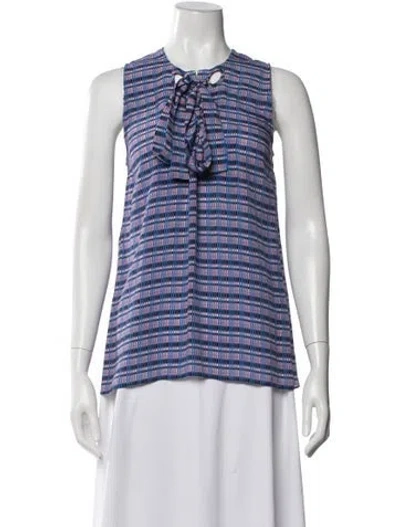 Pre-owned Derek Lam Silk Striped Top In Multi