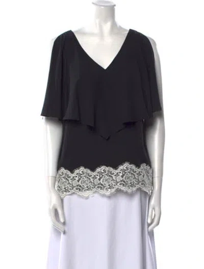 Pre-owned Derek Lam Silk V-neck Blouse In Black