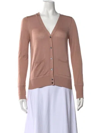 Pre-owned Derek Lam Silk V-neck Sweater In Pink