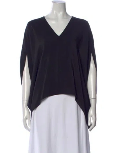 Pre-owned Derek Lam Silk V-neck Top In Black