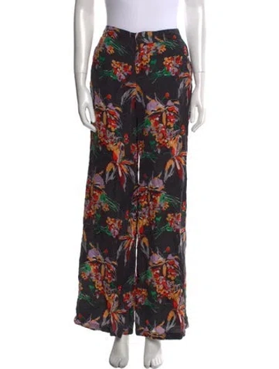 Pre-owned Derek Lam Silk Wide Leg Pants In Black