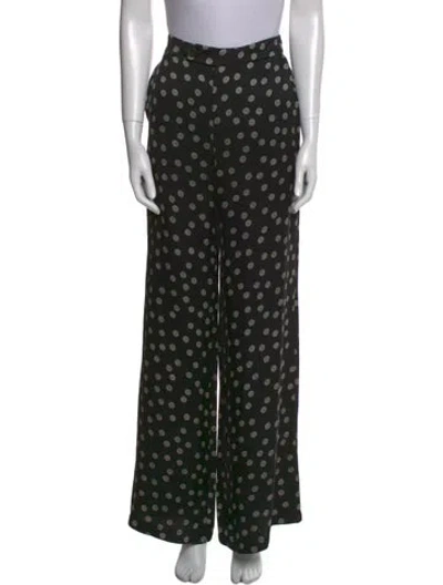 Pre-owned Derek Lam Silk Wide Leg Pants In Black