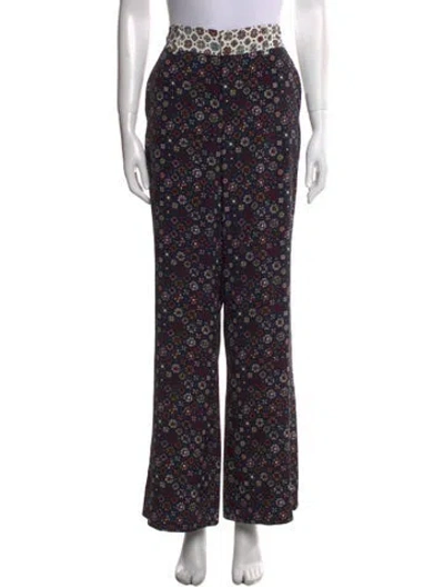 Pre-owned Derek Lam Silk Wide Leg Pants In Blue