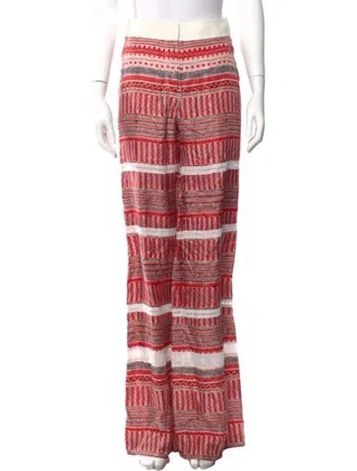 Pre-owned Derek Lam Silk Wide Leg Pants W/ Tags In Red