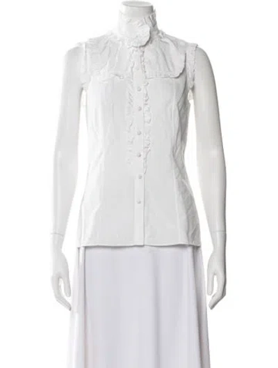 Pre-owned Derek Lam Sleeveless Blouse In White