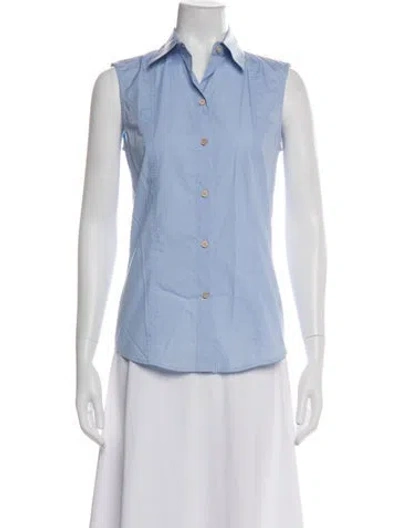 Pre-owned Derek Lam Sleeveless Button-up Top In Grey