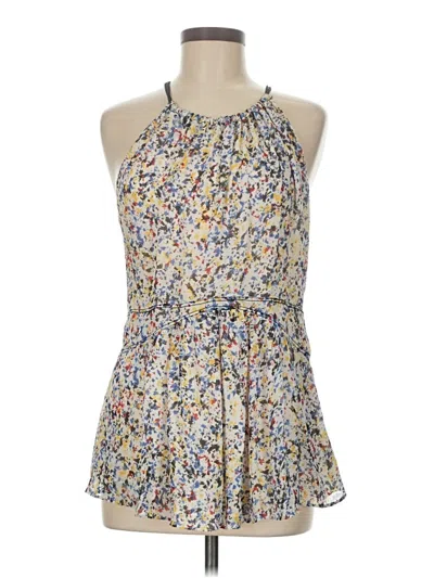 Pre-owned Derek Lam Sleeveless Silk Top Ivory Halter Neckline Tops In White