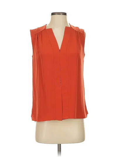 Pre-owned Derek Lam Sleeveless Silk Top Red Plunge Neckline Tops