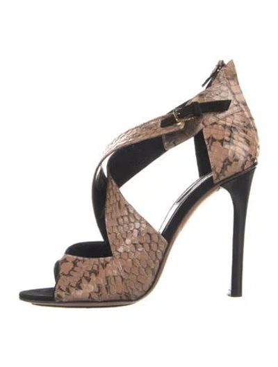 Pre-owned Derek Lam Snakeskin Animal Print Pumps In Neutrals