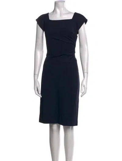 Pre-owned Derek Lam Square Neckline Knee-length Dress In Blue