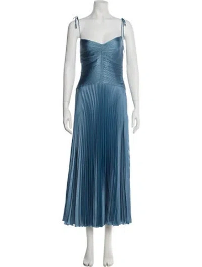 Pre-owned Derek Lam Square Neckline Long Dress W/ Tags In Blue