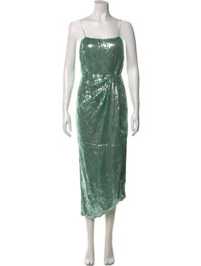 Pre-owned Derek Lam Square Neckline Long Dress W/ Tags In Green